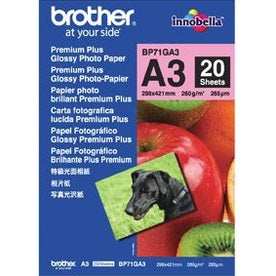 Photo Video: Brother BP71GA3 A3 Premium Glossy Photo Paper 260GSM 20 Sheets