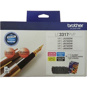 Photo Video: Brother LC3317PVP Ink Cartridge Photo Value Pack