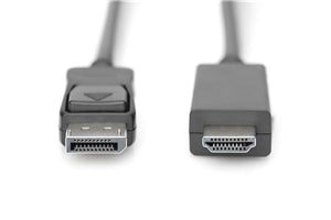 Cables Leads: Digitus DisplayPort (M) to HDMI (M) 2m Monitor Cable