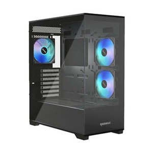Highpower: Raidmax i801 ATX Mid-Tower Case Tempered Glass Black with ARGB