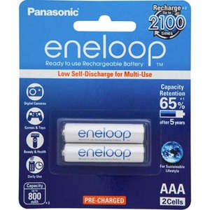 Panasonic Eneloop AAA 800mAh Rechargeable Batteries 2 Pack