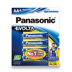 Panasonic Evolta AA Alkaline Battery 4 Pack