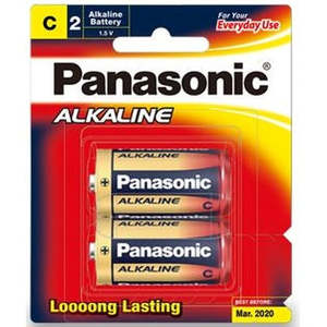 Panasonic: Panasonic C Alkaline Battery 2 Pack