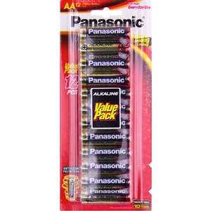Panasonic AA Alkaline Battery 12 Pack