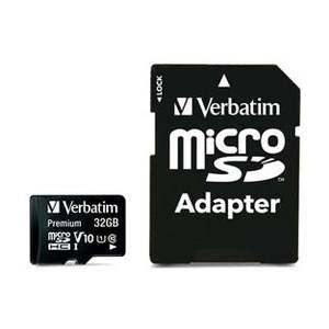 Verbatim: Verbatim Premium microSDHC Class 10 UHS-I Card 32GB with Adapter