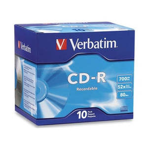 Verbatim CD-R 700MB 52x 10 Pack with Jewel Cases