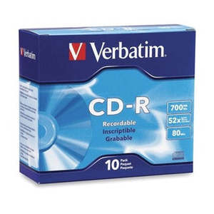 Verbatim CD-R 700MB 52x 10 Pack with Slim Cases