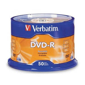 Verbatim: Verbatim DVD-R 4.7GB 16x 50 Pack on Spindle