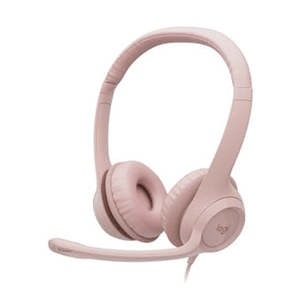 Audio Headphones: Logitech H390 USB Digital Headset - Rose