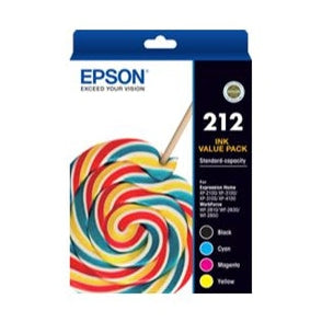 Epson 212 Value Pack BK/C/M/Y Ink Cartridges