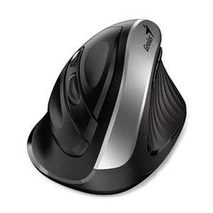 Genius: Genius Ergo 8250S Silent Vertical Mouse Silver Grey + Black
