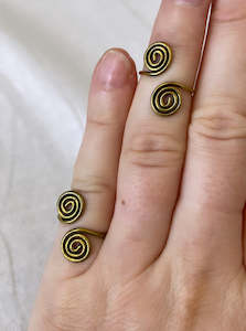 Sale: Double spiral ring