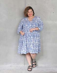 Cinta Dress - Blue Marigold