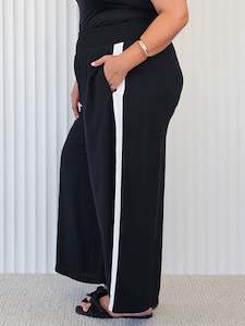 Isla Maree Staples: Resort Pant - White Stripe