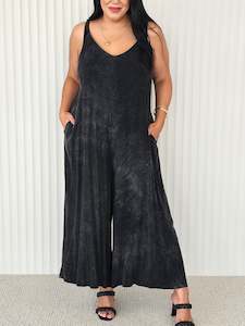 Isla Maree Staples: Palazzo Jumpsuit  - Stonewash