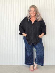 Boyfriend Shirt - Stonewash