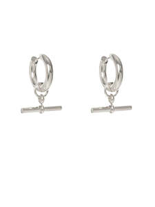 Antler FOB Earring - Silver