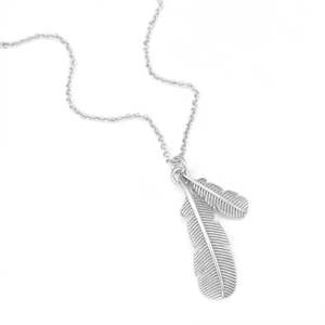 Huia Feather Necklace - Silver