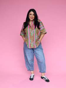 Isla Maree 1: St Tropez Shirt - Sorbet Tibetan Tiger