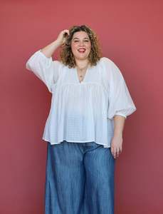 Matisse Blouse - Coconut Lurex