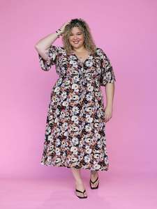 Juney Dress - Floral Latte