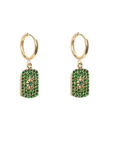 Antler: Antler Gold Emerald Cluster Earring