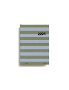 Lettuce Daily Diary 2025 Periwinkle + Olive Stripe