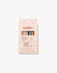 Christmas Gifting: Sucker Reusable Glass Cocktail Straws  Multi