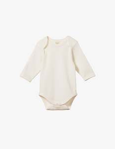 Babywear: Nature Baby Long Sleeve Bodysuit Natural Organic Cotton