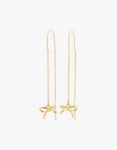 Under 75: Pilgrm Lysandra Recycled Chain Earrings - Gold Plated