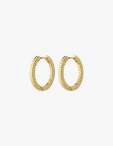 Under 75: Pilgrim Dominique Recycled Hoop Earrings - Gold Plated