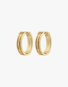 Under 75: Pilgrim Bennet Recycled Hoop Earrings Gold plated