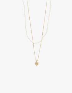 Pilgrim Arlet Necklace Gold 2 in 1 set