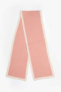 Scarves 1: Antler Bambino Pink & Oat Trim Scarf