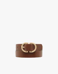 Belts: Status Anxiety In Reverse Belt Tan/Gold