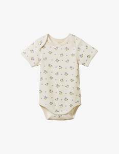 Nature Baby: Nature Baby Short Sleeve Bodysuit Daisy Daze Print