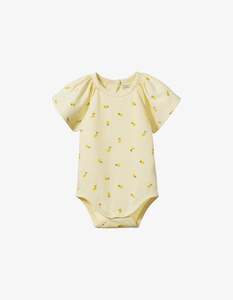 Nature Baby: Nature Baby Faye Bodysuit Little Lemon Cream Print