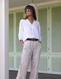 Sale: Humidity Fleetwood Linen Pants Natural