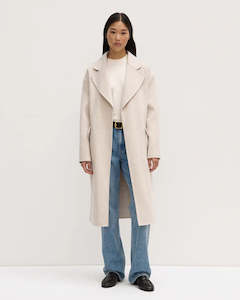 Assembly Label Sadie Single Breasted Wool Coat Oat Marle