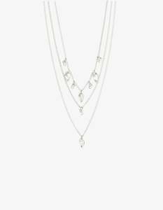 Under 100: Jules Recycled Necklace - Silver Plated - Crystal