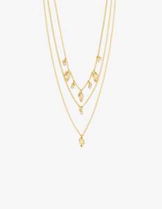 Pilgrim Jules Recycled Necklace -Gold Plated Crystal