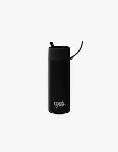 Frank Green 20oz Stainless Steel Ceramic Reusable Bottle Midnight with Straw Lid