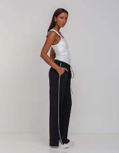 Fashion All: BLAK Hypnotic Pant Black with White Stripe