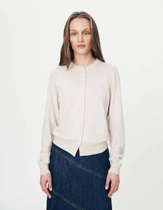 Rowie Maeve Merino Knit Cardigan Oat Marle