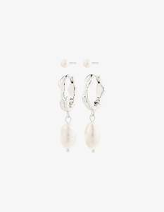 Under 100: Pilgrim Jonne 2 in 1 Set Silver White