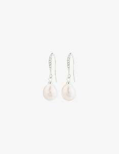 Pilgrim Jasmin Pearl Earrings Silver
