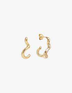 By Charlotte: By Charlotte 18k Gold Vermeil Flow of Life Hoops