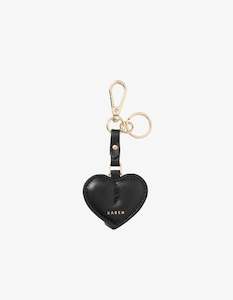 Saben Charm Keyring Heart Black