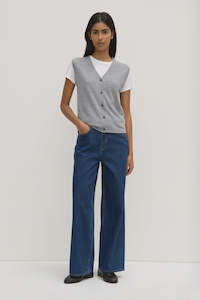 Knitwear Jumpers: Assembly Label Lara Cashmere Knit Tank Grey Marle