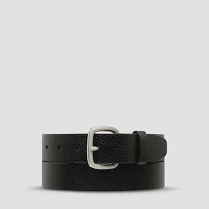 Belts: Status Anxiety Ease Up Belt Black/ Silver
